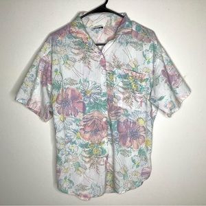 < Vintage Ardmore Pastel Floral Button Down >